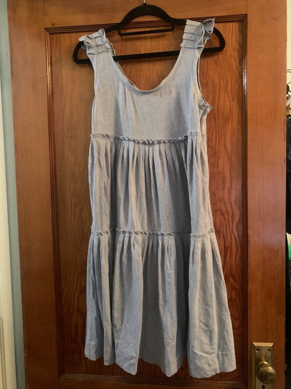 Marc by Marc Jacobs Tiered babydoll dress in heather light blue Size: S